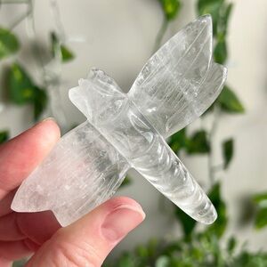 ONE Clear Quartz Dragonfly Carving